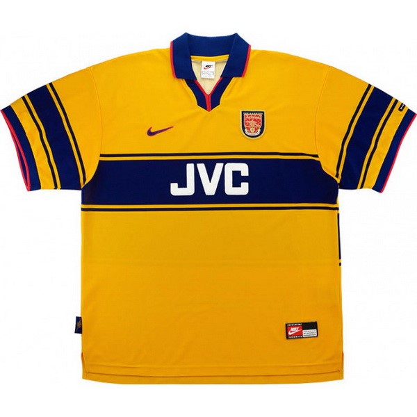 Tailandia Camiseta Arsenal Segunda Equipación Retro 1997 1999 Amarillo